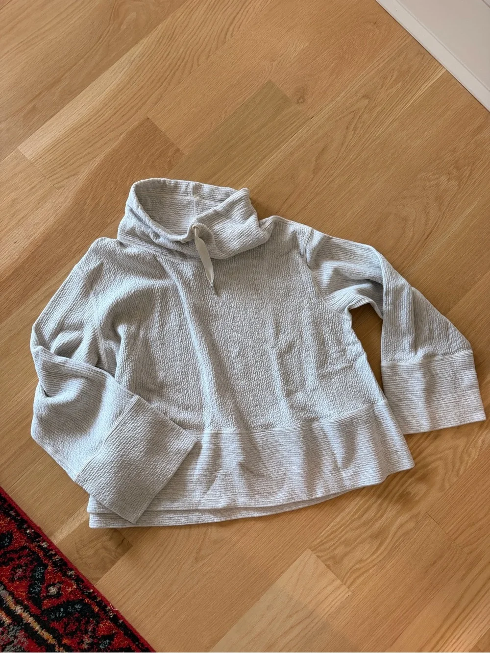 lululemon athletica Cream Textured Funnel Neck Sweater